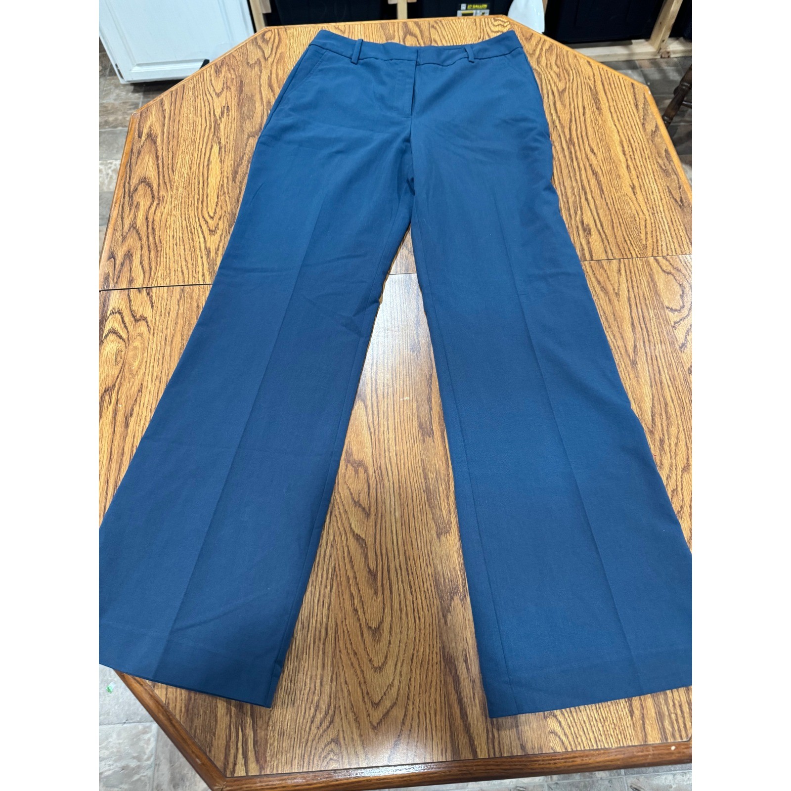 Worthington Womens Trouser Dress Pants Teal Blue Wide Leg Professional Size 4