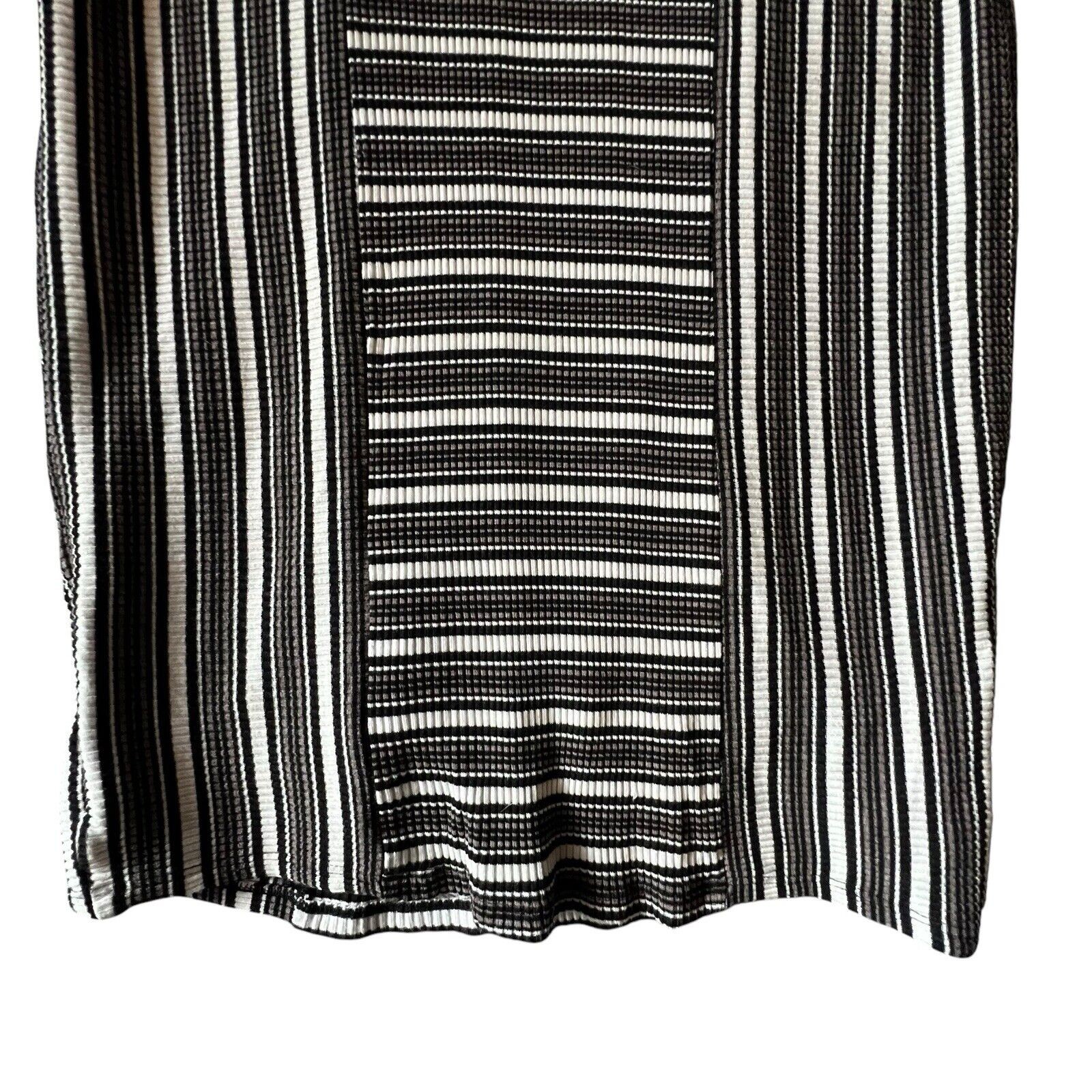 Bailey44 Stretch Stripe Bodycon Column Midi Rib Knit Dress City Preppy Y2K Large