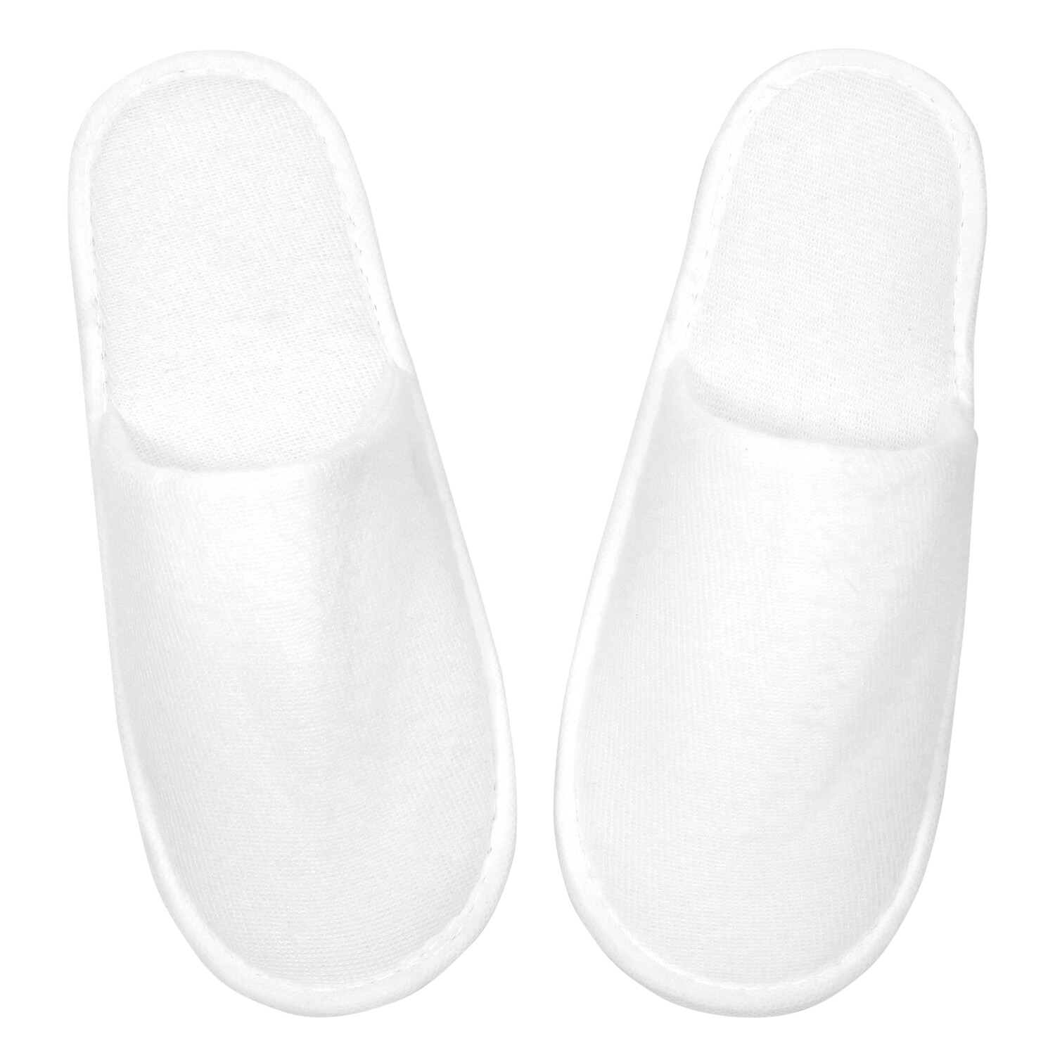 Disposable Slippers Closed Toe Spa Slippers White Non-Slip Hotel Travel Guest