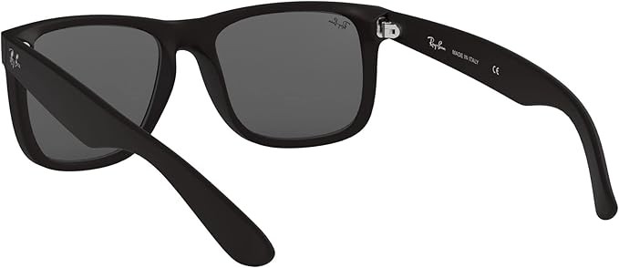 RAY-BAN, FRAME – MATTE RUBBER BLACK, LENSES – SILVER MIRROR, 622/55