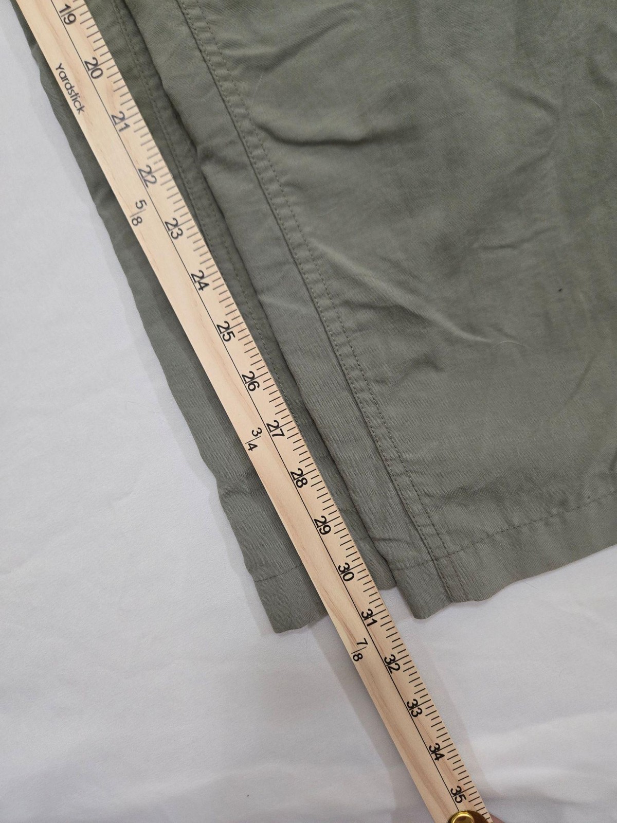 Columbia Pants Mens L Green Cargo Relaxed Microfiber Nylon Polyester Belted