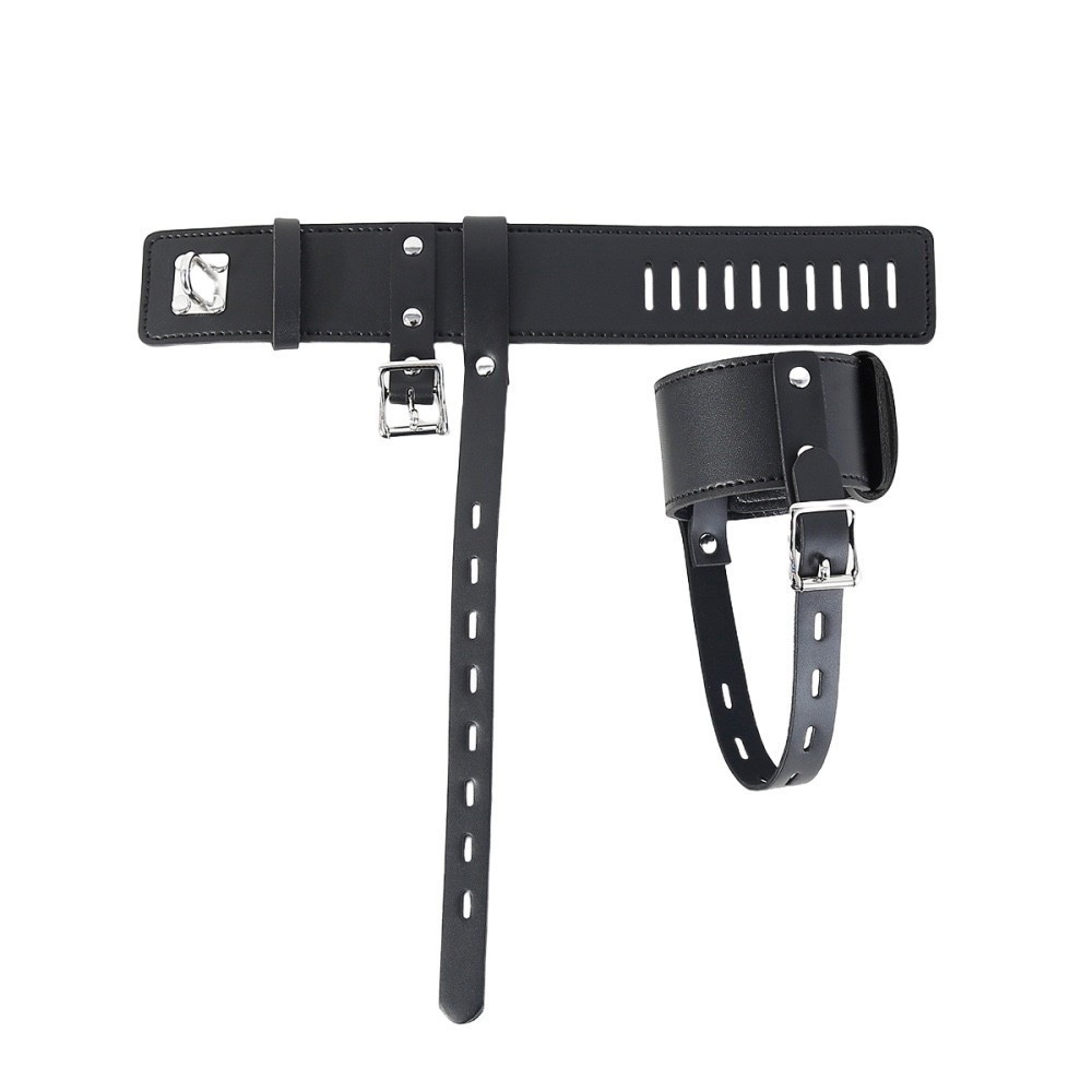 PU Leather Locking Belt Ankle Cuffs Fixed High Heel Shoe Straps