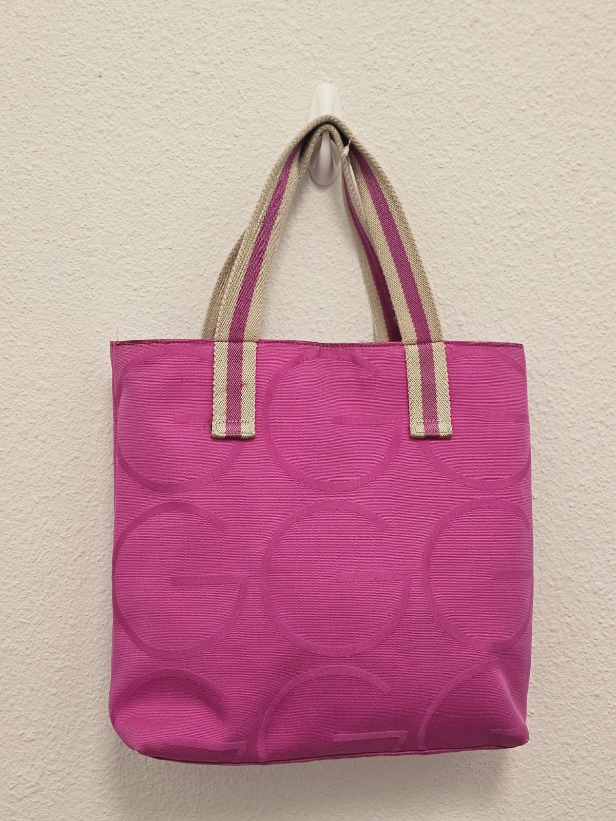 ​🌸 Authentic Gucci Pink Canvas Large “G” Logo Tote Bag 🌸