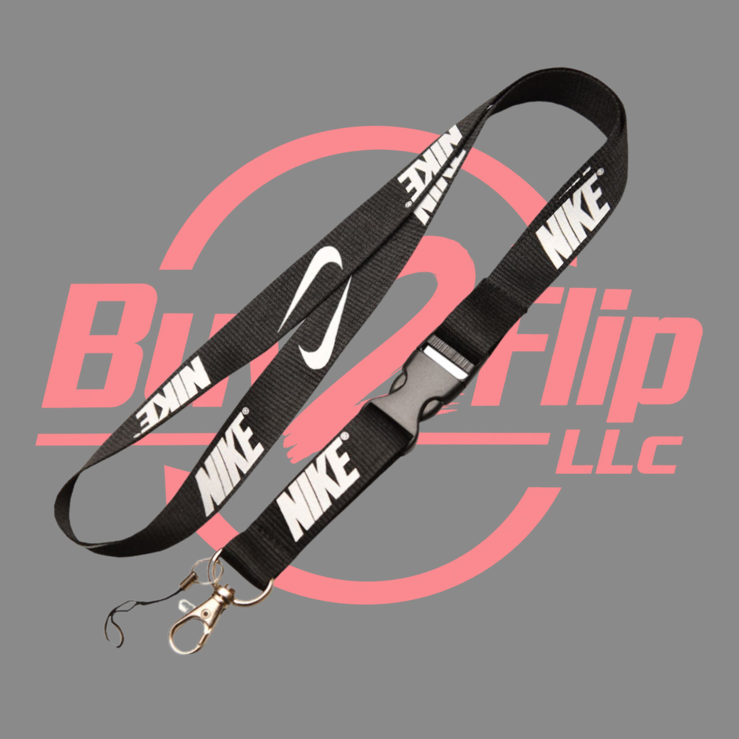NEW! Nike Lanyard Keychain, ID Badge, Detachable Key Holder / ALL COLORS AVAIL.