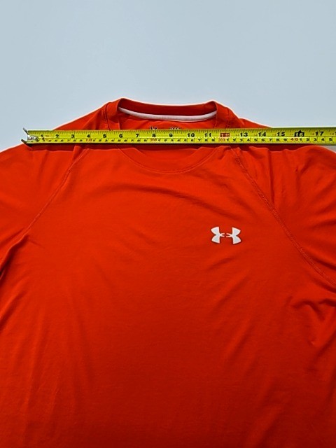 Under Armour Boys Orange HeatGear T-Shirt Youth Size 16 Relaxed Fit