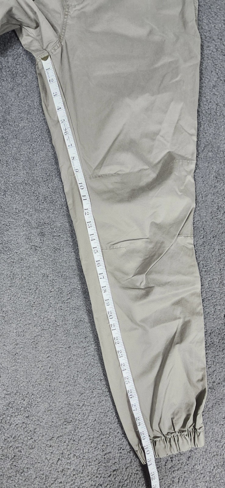 Men’s Jogger Pants Size M 32-34 Taupe “2 PACK” Twill Elastic Waist No Boundaries