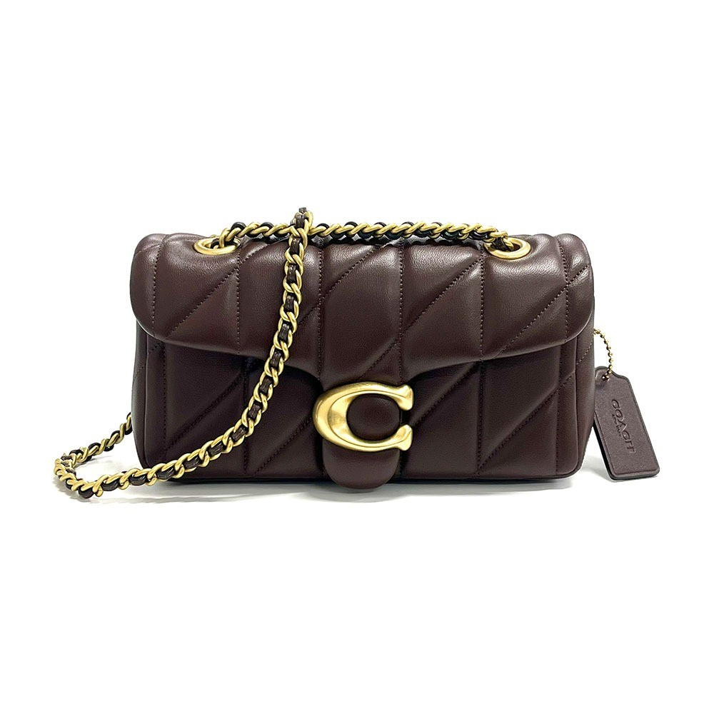 COACH Tabby 20 Quilted Shoulder Bag Nappa Leather Maple CP149 Gold outlet
