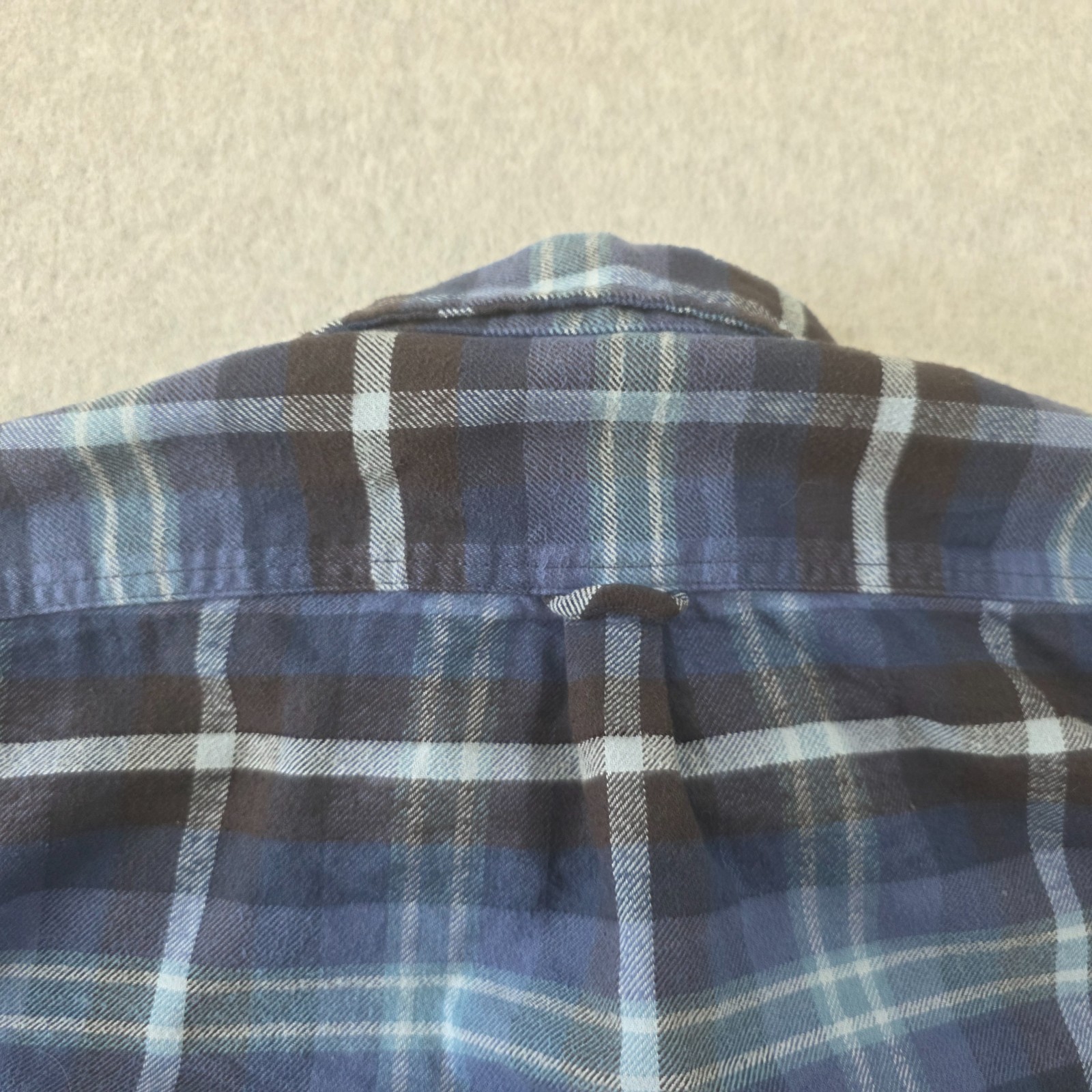Jachs MFG Heritage Flannel Men’s Blue Plaid Button-Up Shirt Large