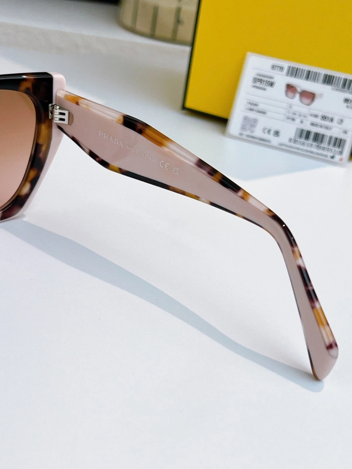 PRADA PR 15WS Women’s Sunglasses 01R0A6 Tortoise Caramel Powder Brown Grad w/Box