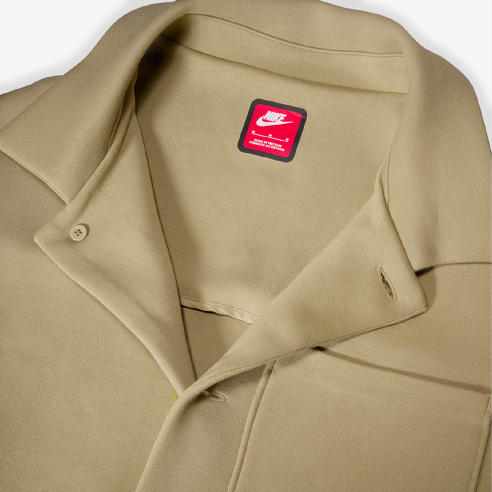 Nike Tech Fleece Shacket Jacket Neutral Olive FZ7566-276 Men’s Size Large-TALL