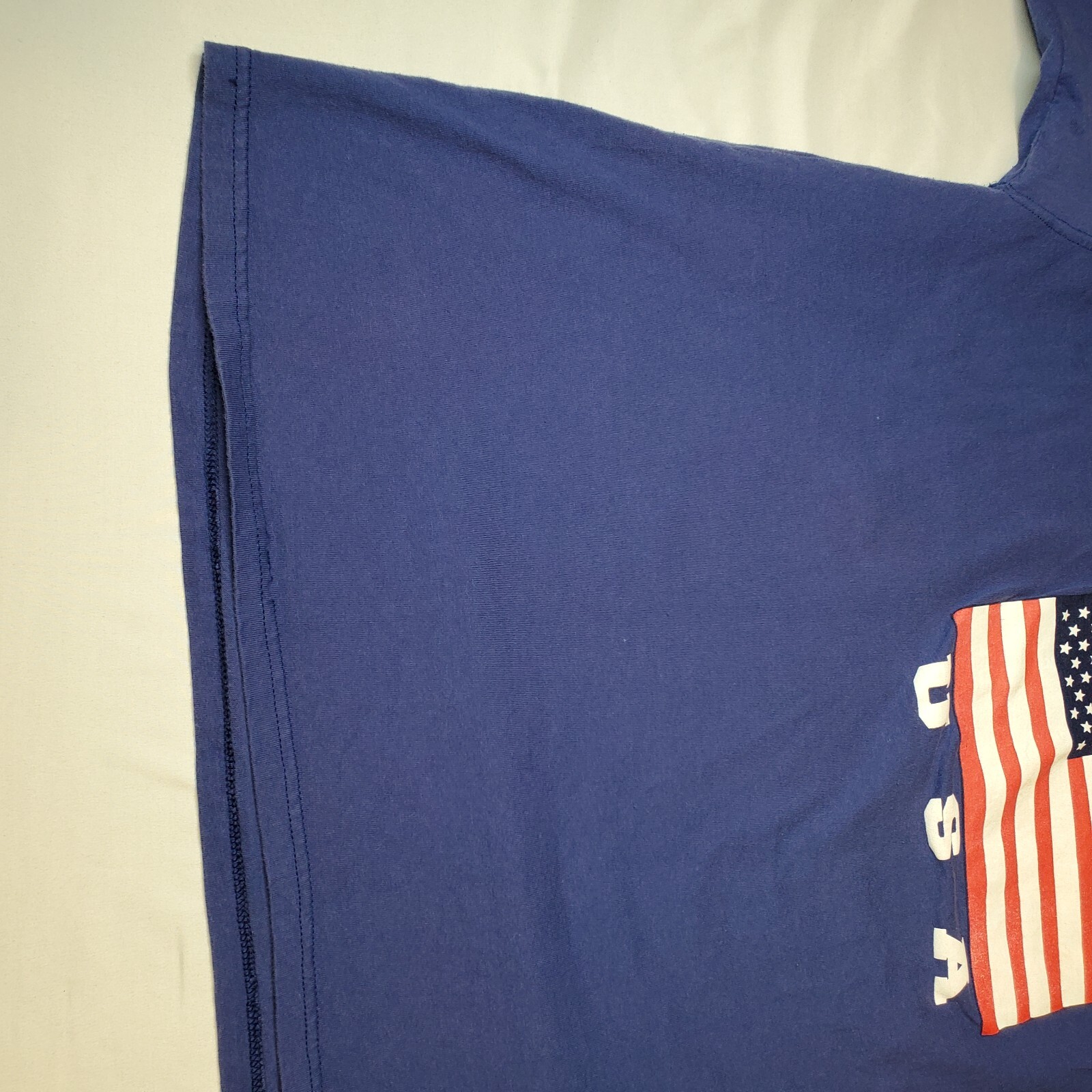 Vintage Discus Athletic T-shirt Michigan USA Mens 4XL Blue Flag 30Wx29L