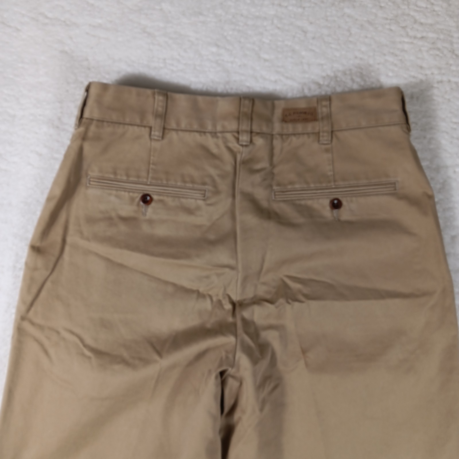 CC Filson Pants Mens 32 Tan British Khaki Twill Chino Unhemmed Workwear Office