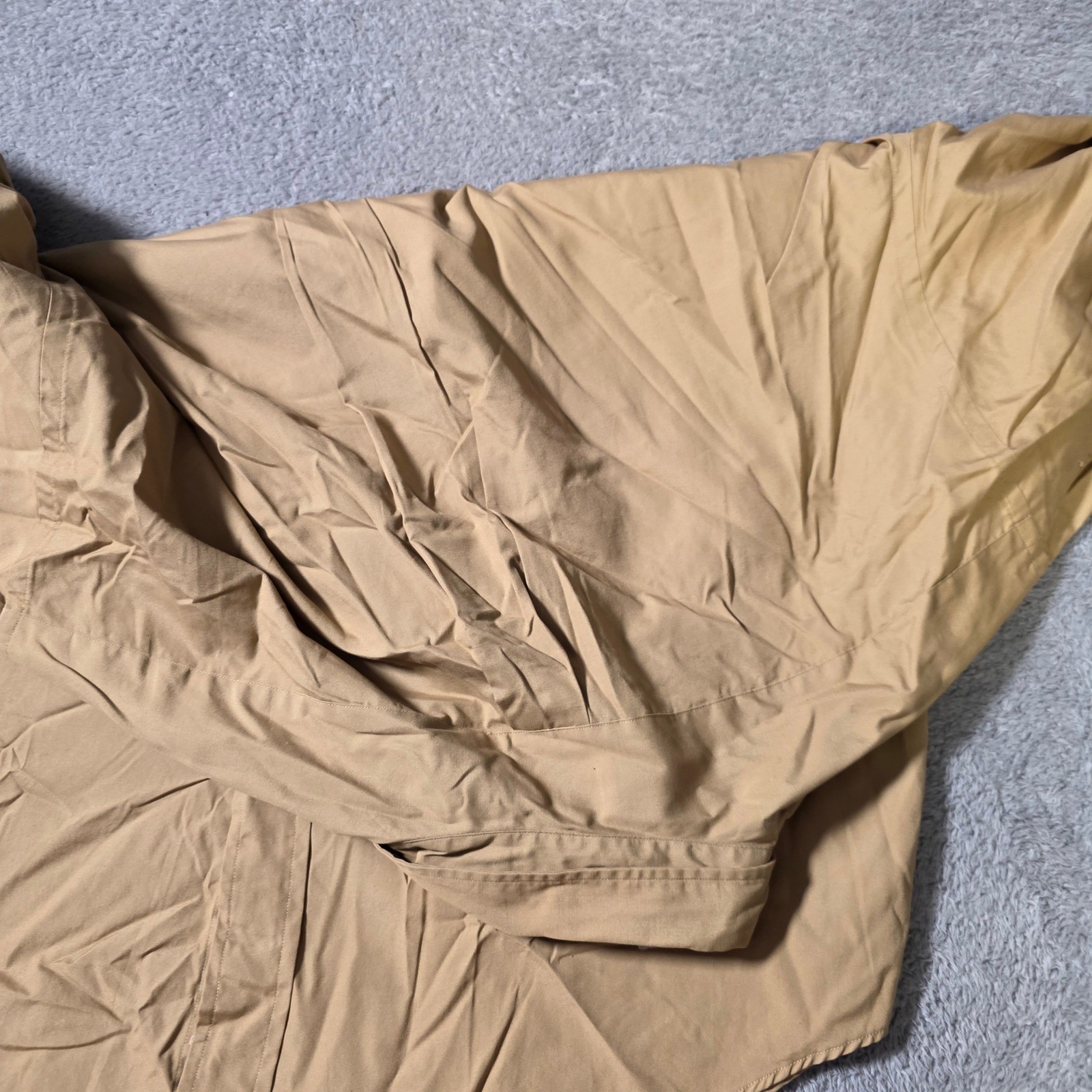 Daniel Cremieux Mens Large Button Down Shirt Tan Khaki Cotton Long Sleeve Logo