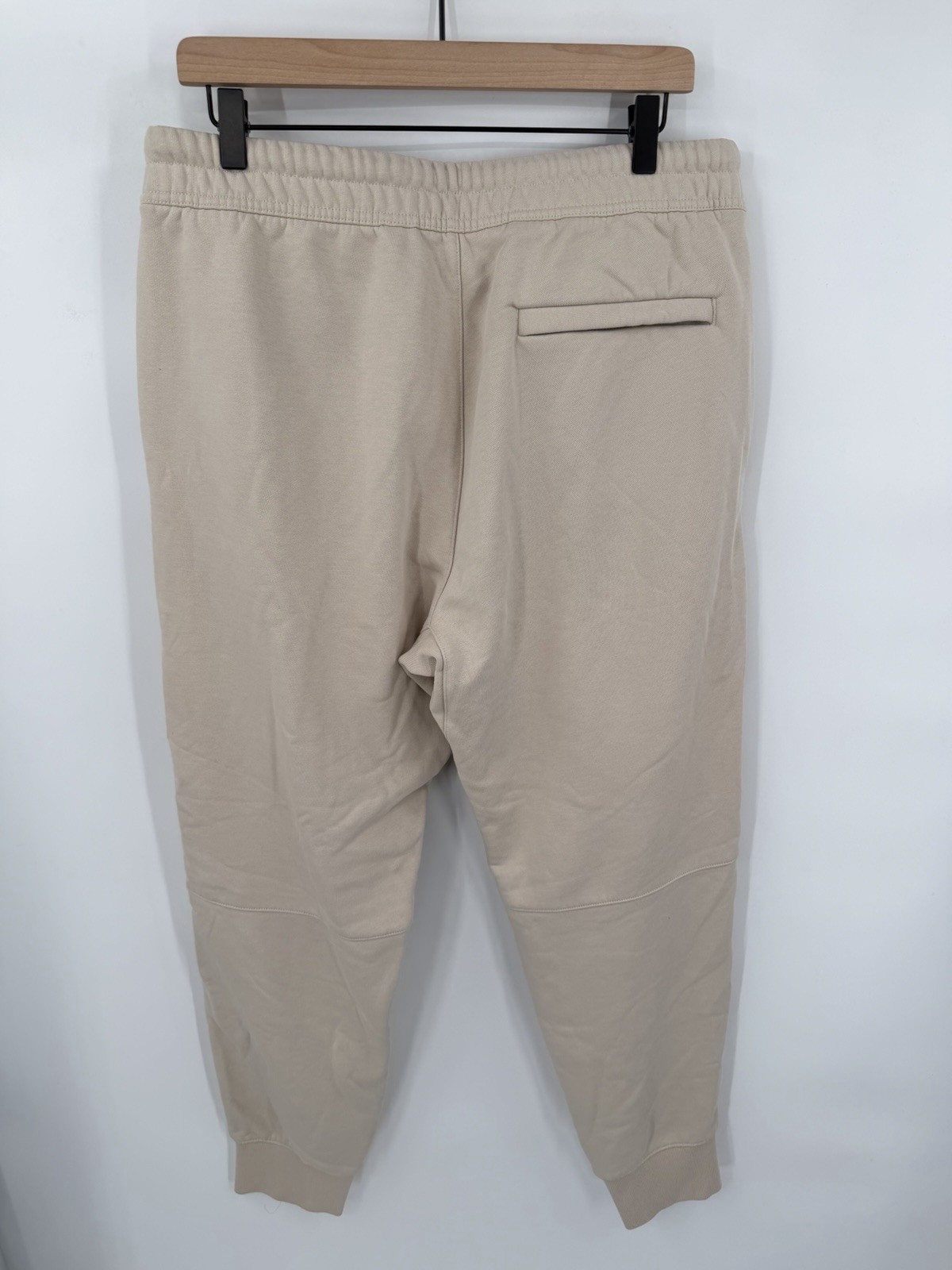 Theory Men’s Sweatpants Colts Joggers Tech Terry Fleece Beige Size Large