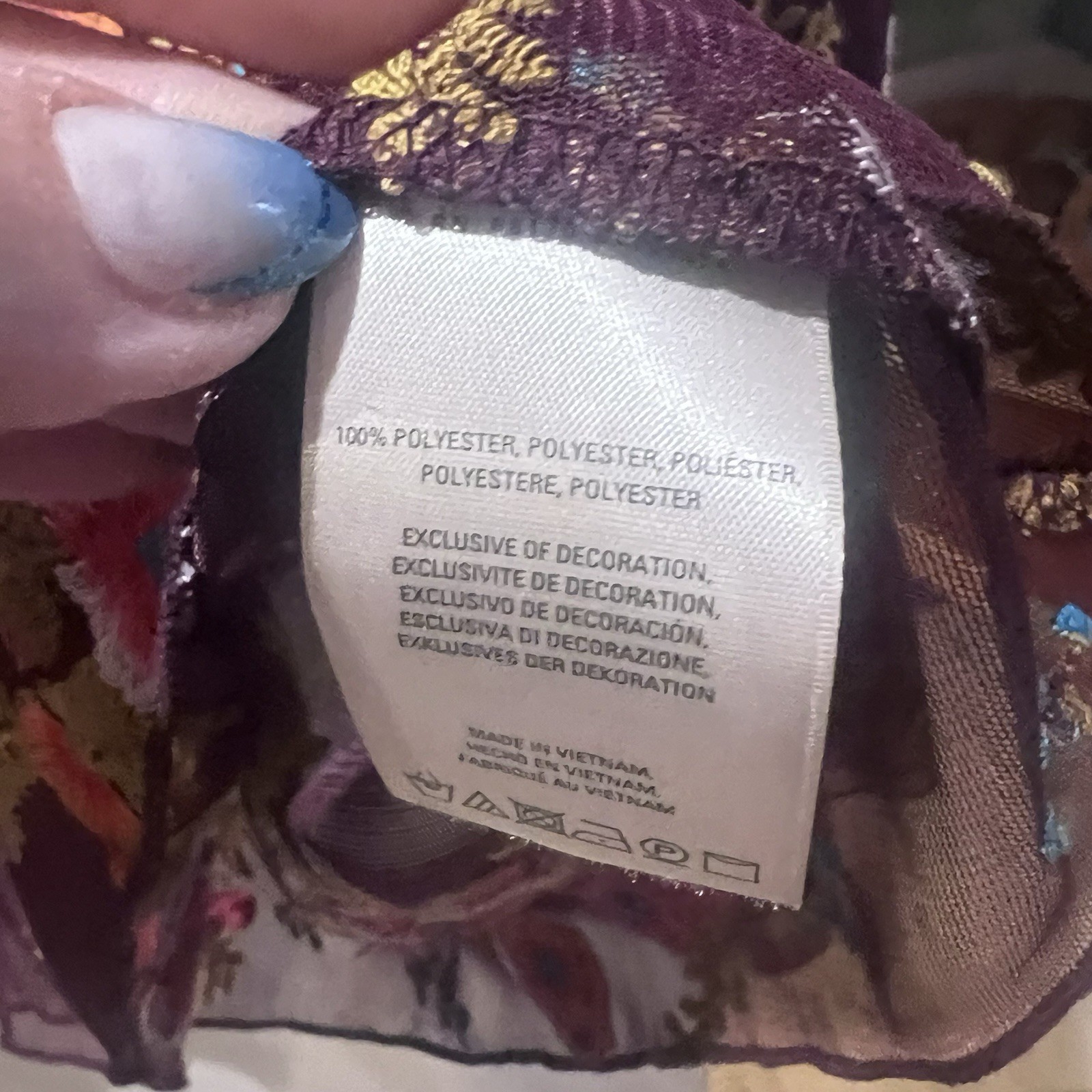 Anthropologie Feather And Bone Burgundy Mesh Floral Embroidered Blouse Size XS