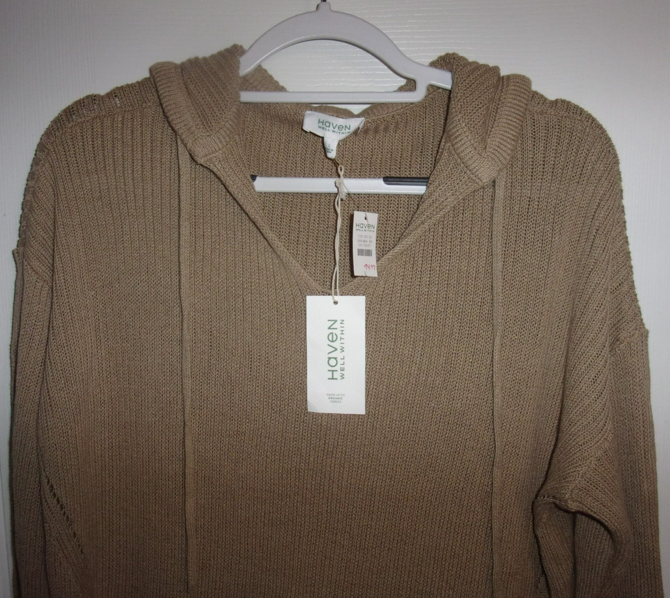 Haven WELL WITHIN 52% Linen 48% cotton Sweater Women’s Long Sleeve Size L