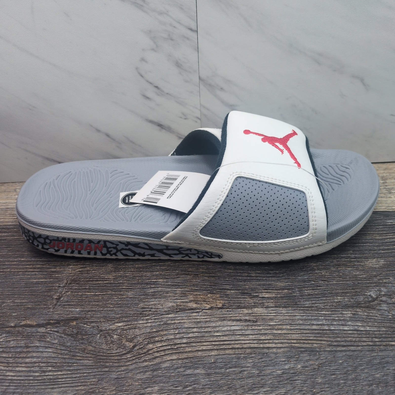 Air Jordan Hydro 3 Slides Summit White Cement Grey Men’s Size 8 854556-101