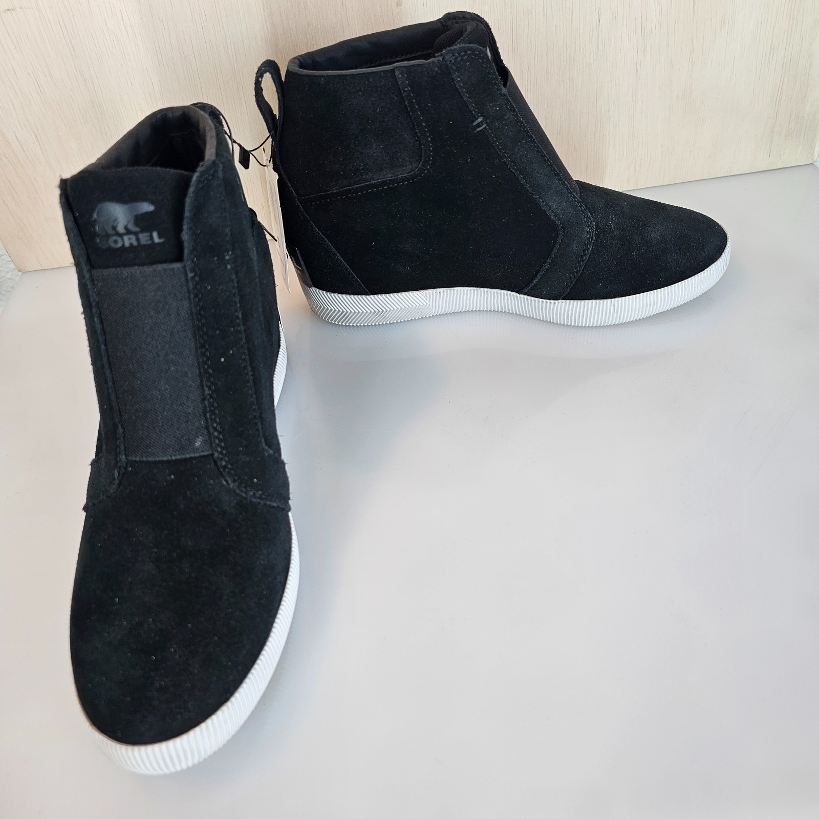 SOREL Out N About Wedge Boots Shoes for Women 10 M BLACK New
