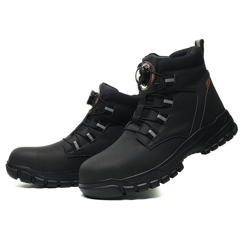 Rotating Button Work Sneakers Steel Toe Shoes Puncture-Proof Protective Shoes