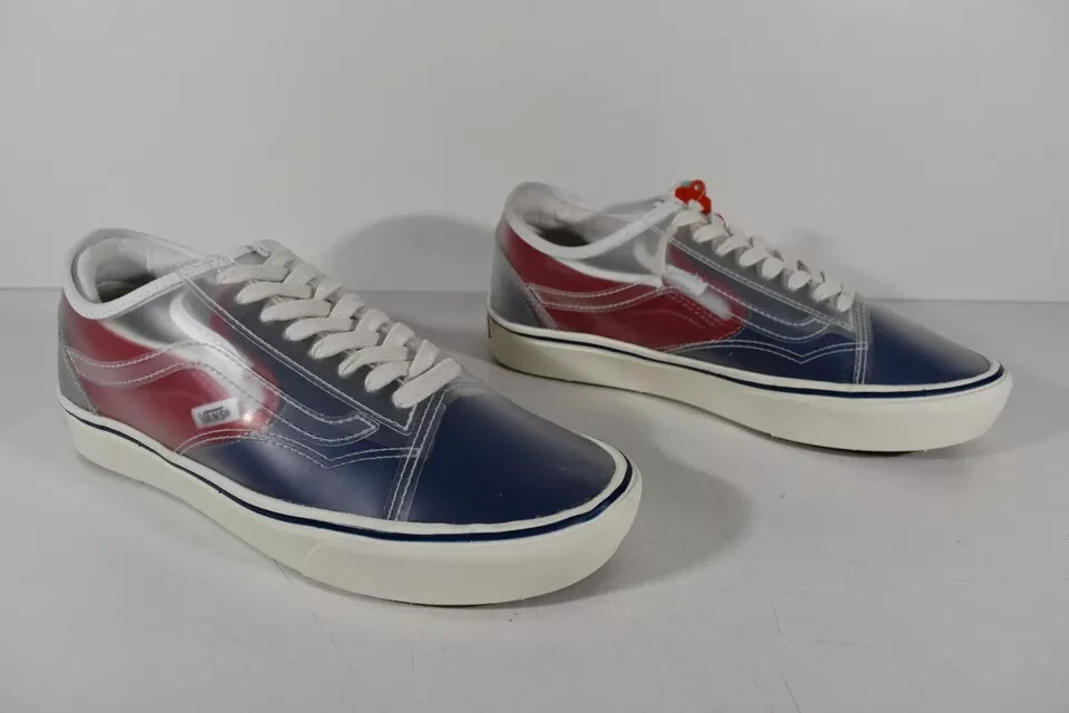 VANS COMFY CUSH SLIP SKOOL SNEAKERS NEW MEN’S MANY SIZES TRUE NAVY/RED CANVAS