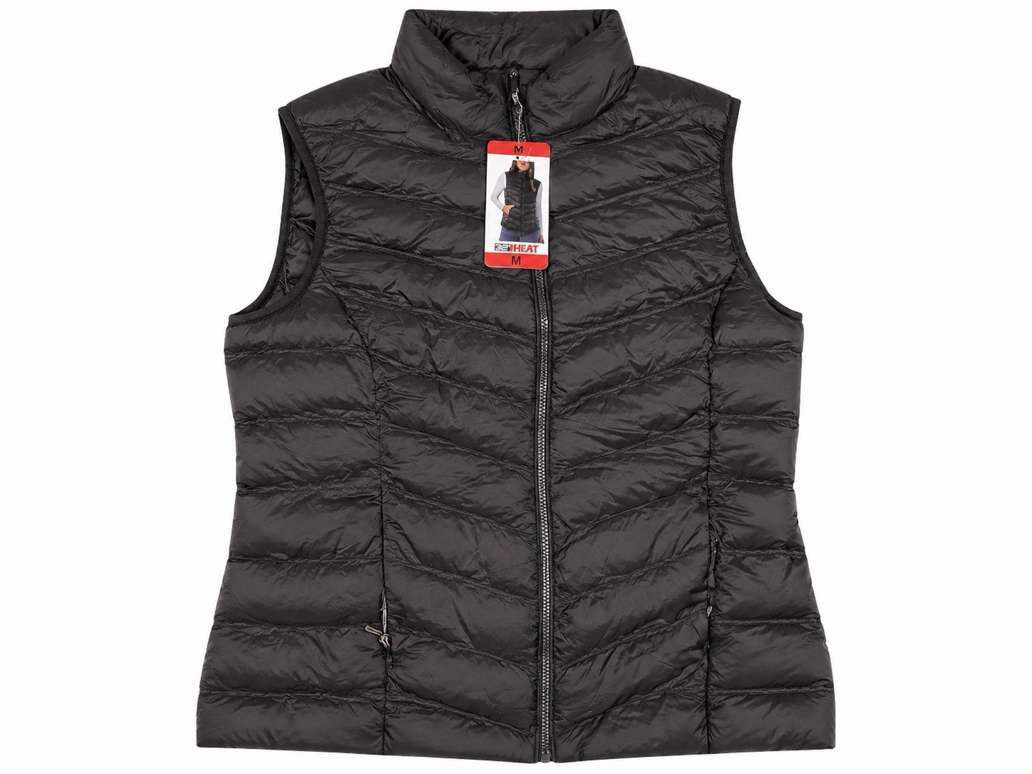32 Degrees Heat Women’s Packable Puffer Vest Black Size M