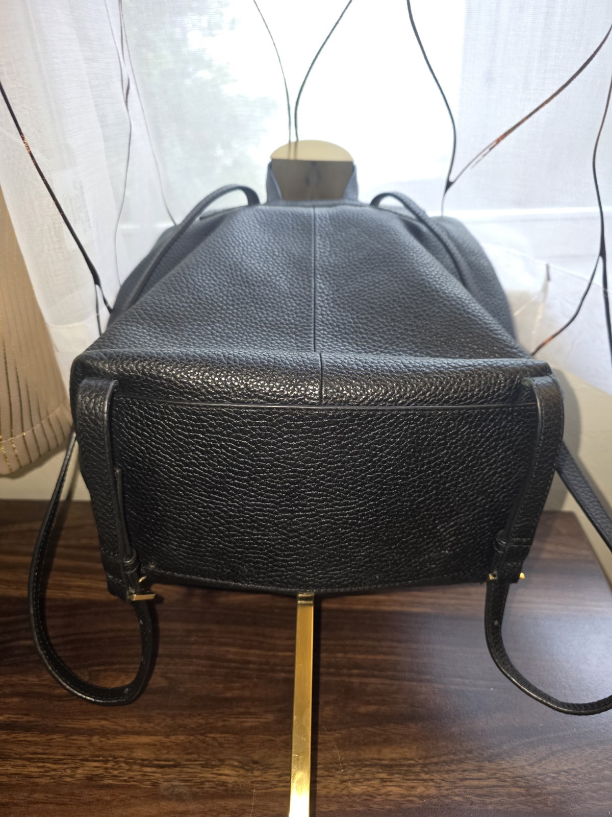 Kate Spade New York Black Pebbled Backpack Tassel, Gold Hardware, WKRU4071
