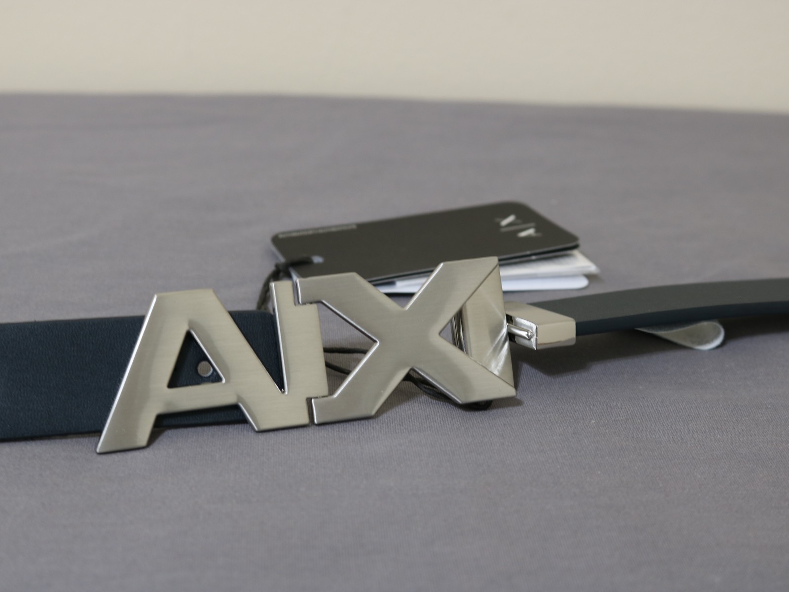 Armani Exchange Men Reversible Logo Leather Belt size 32,34,36,38,40,42 new