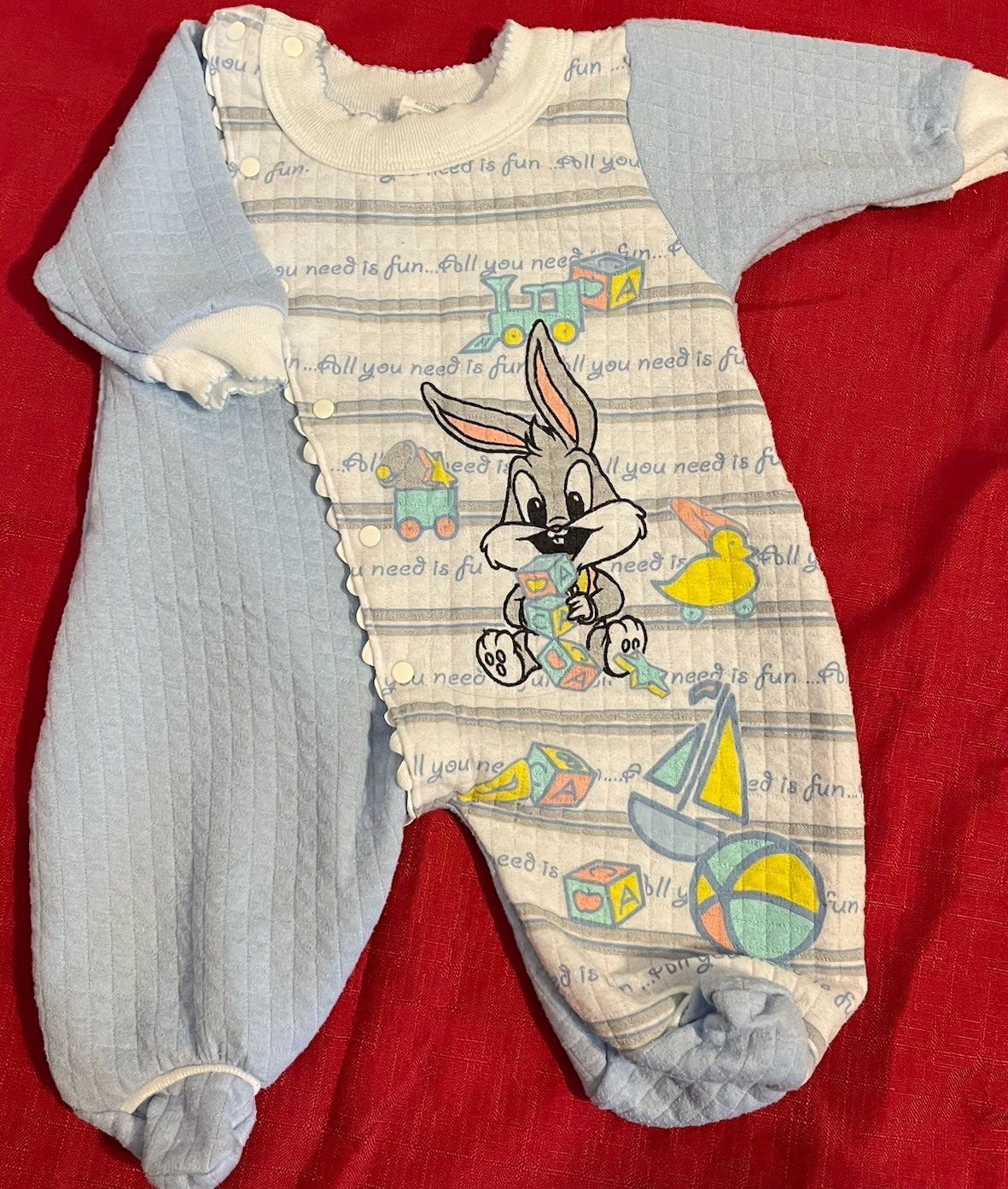 Vintage Baby Looney Tunes Bodysuit Size3-6 Month