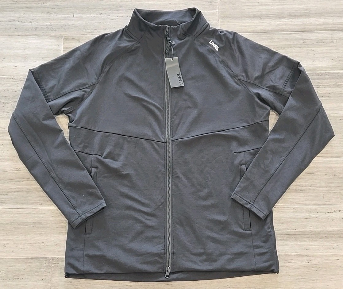 UNRL Transition Full Zip Jacket Black Men’s Large Outdoor Golf Hiking Sports NWT
