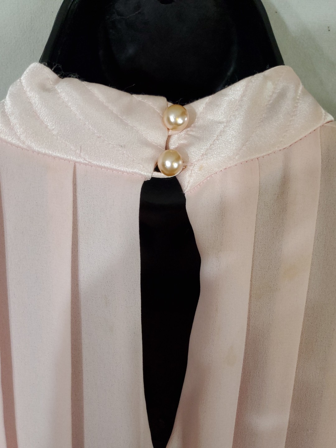 Vintage 60s 70d Liz Petites Dress Women’s Size 10 Pleated Pastel Pink Read