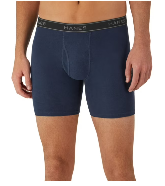 Hanes Men’s Super Value Pack Assorted Boxer Briefs, 10-Pack Soft and Breathable