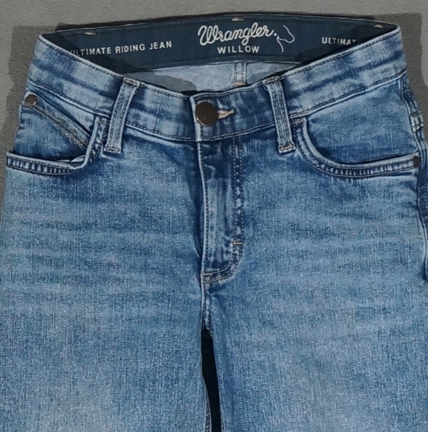 XE09409 **WRANGLER** WILLOW ULTIMATE RIDING JEAN BOOT CUT WOMENS BLUE JEANS sz24