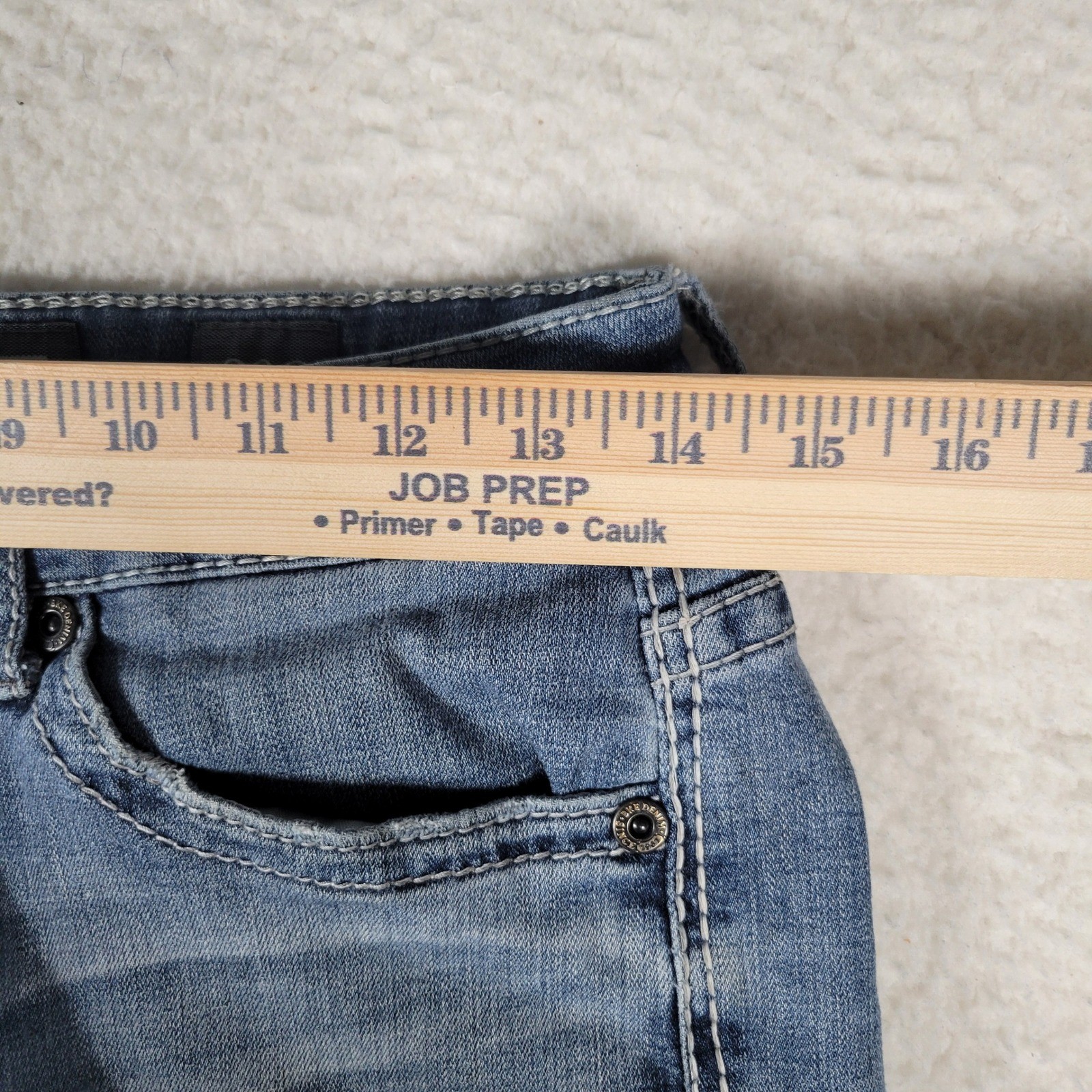 BKE Aiden Jeans Mens 30S Medium Wash Blue Slim Straight Stretch Denim Pants