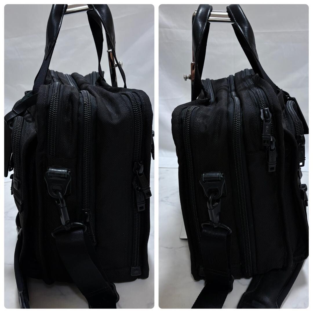 TUMI Alpha 26141DH Expandable 2Way Business Briefcase Black Laptop Bag Authentic