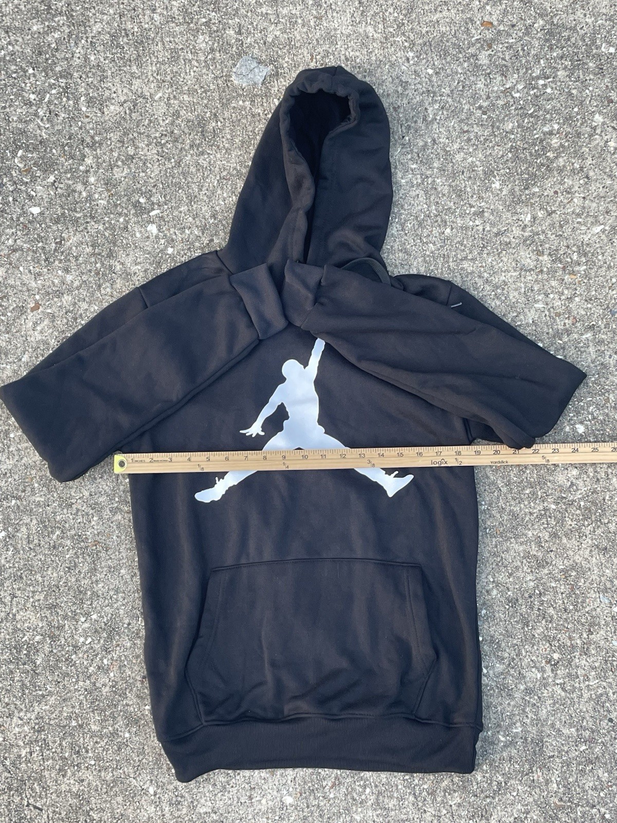 Nordstrom Michael Air Jordan Black Graphic Print Pullover Hoodie Sz S Fleece
