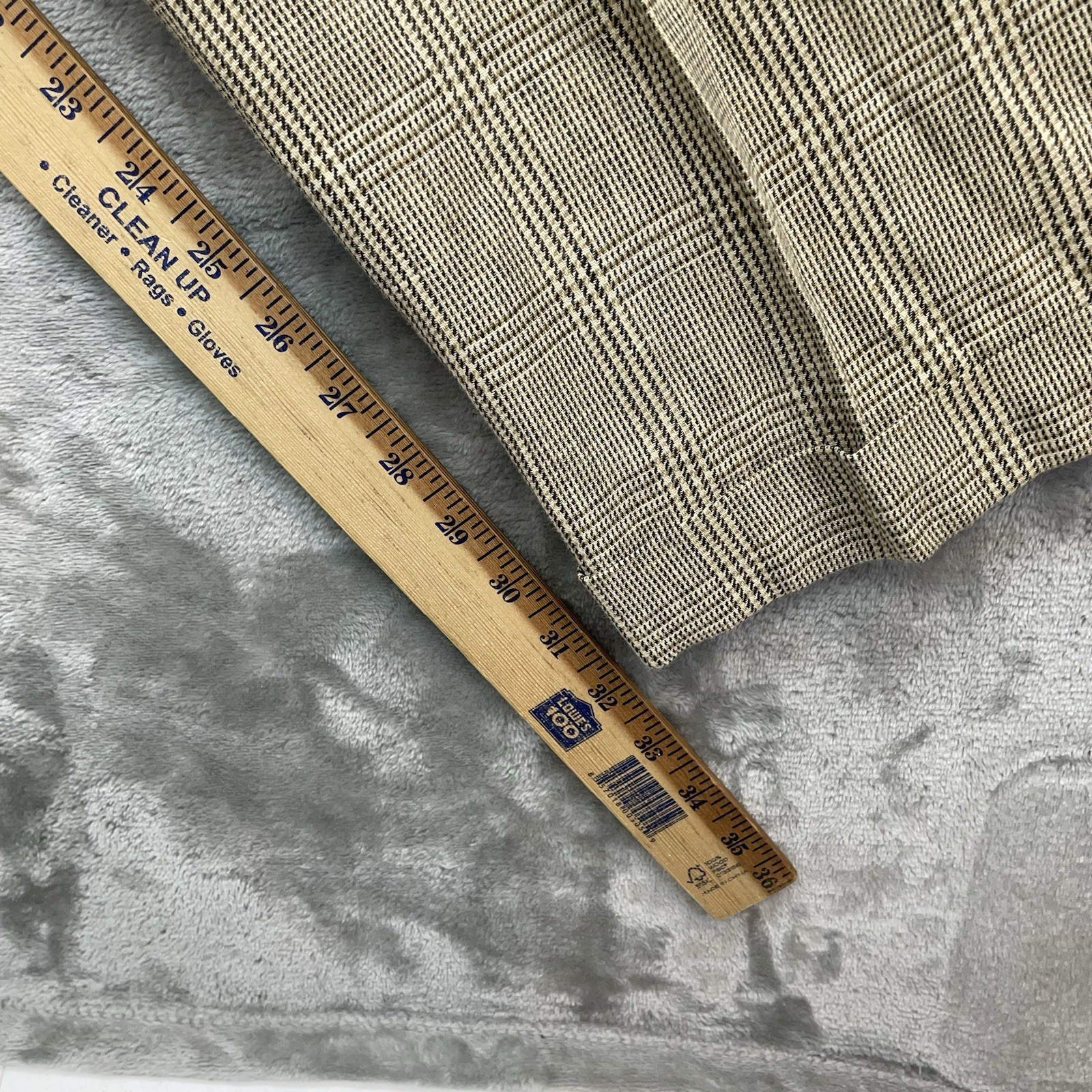 Vintage Polo Ralph Lauren Pants Men 34×32 Dress glen plaid pleated money USA