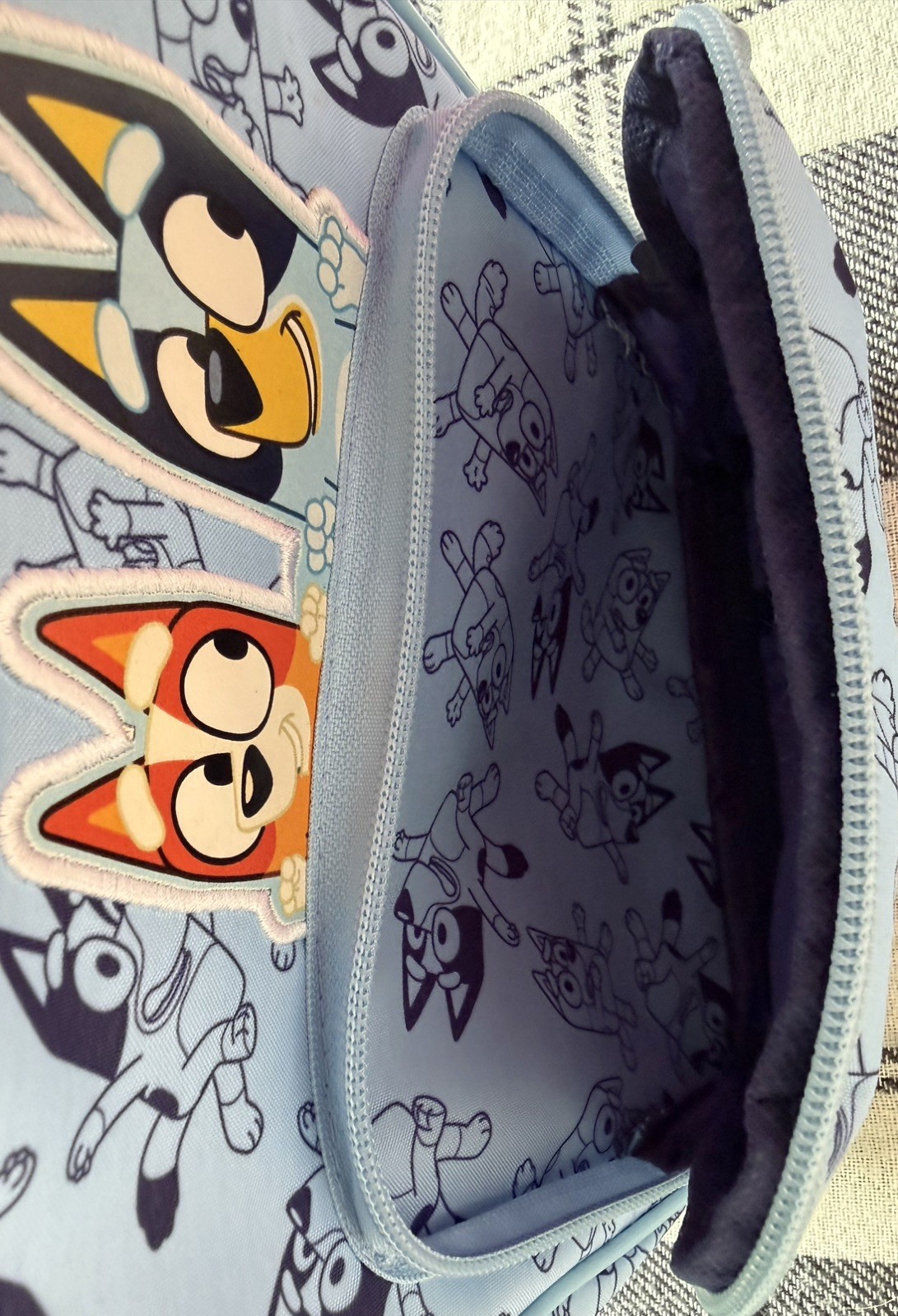 Toddler Bluey Backpack – Blue: Polyester, 3+ Years, Fictitious Character Pattern