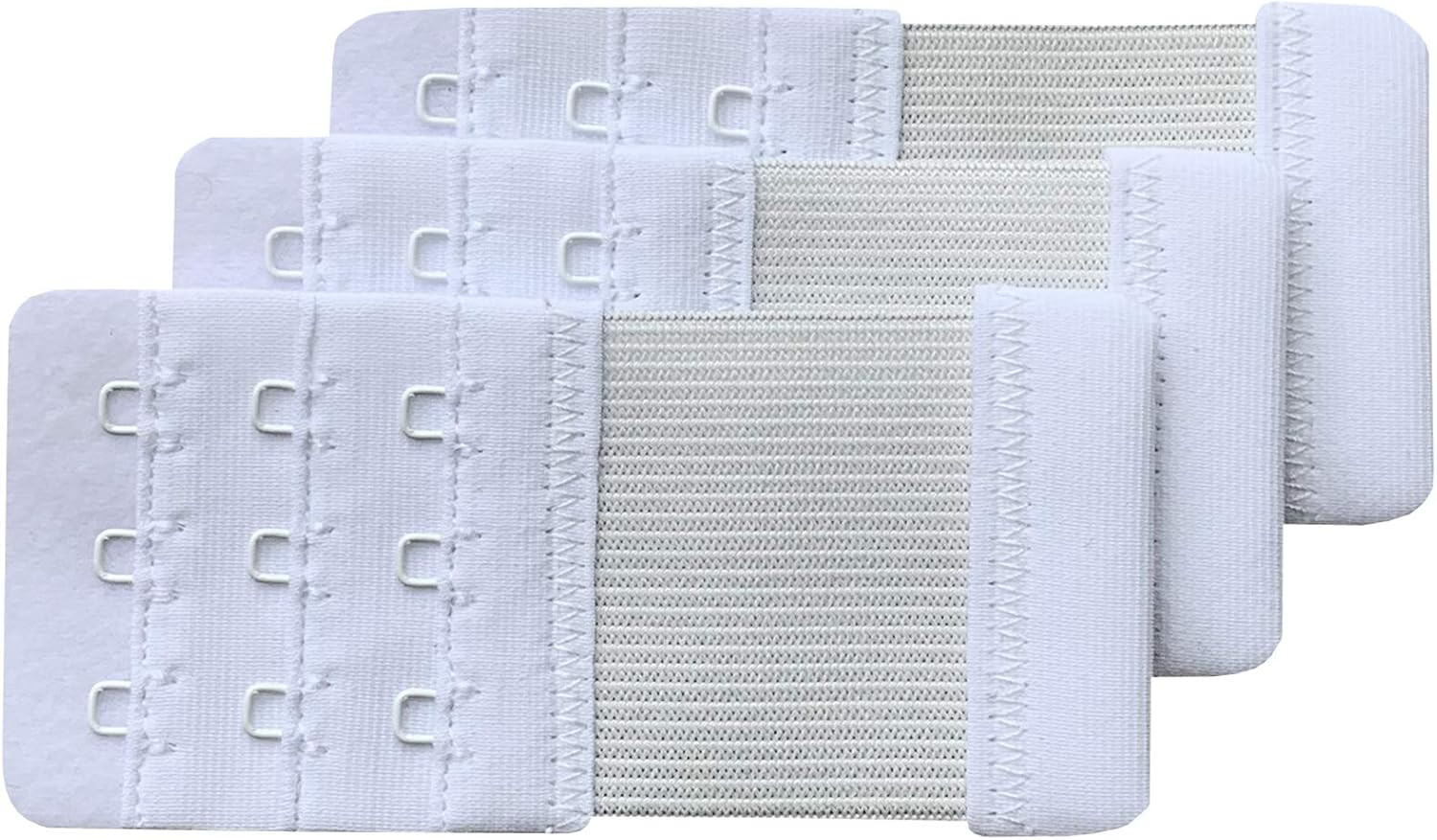 Women Pack of 3 Soft Comfortable 3 Hooks Bra Extender