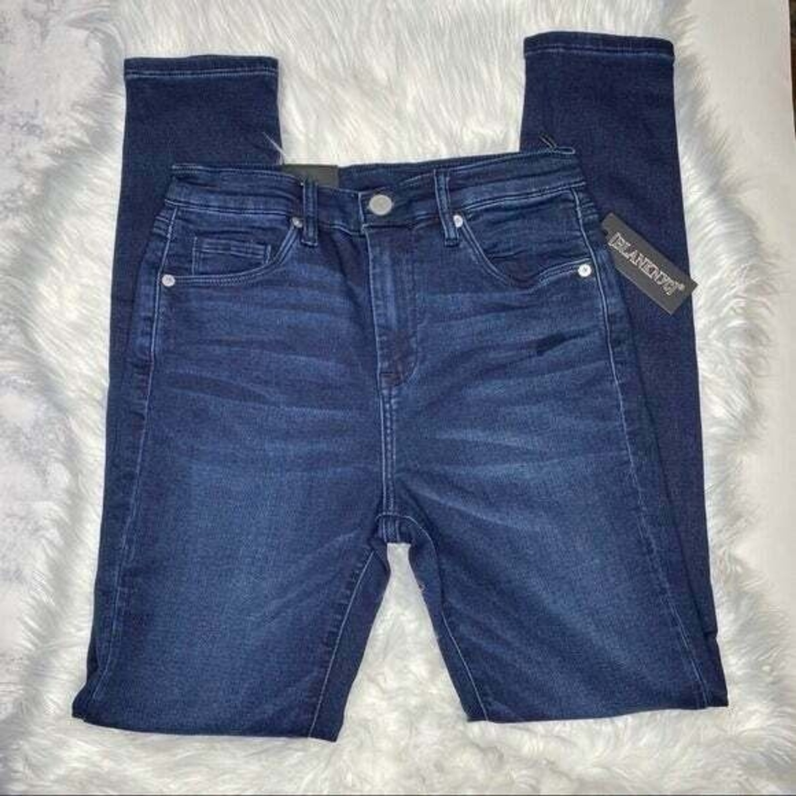 Blank NYC Womens Skinny Jeans Size 27 Dark Blue Stretch Denim New Tags