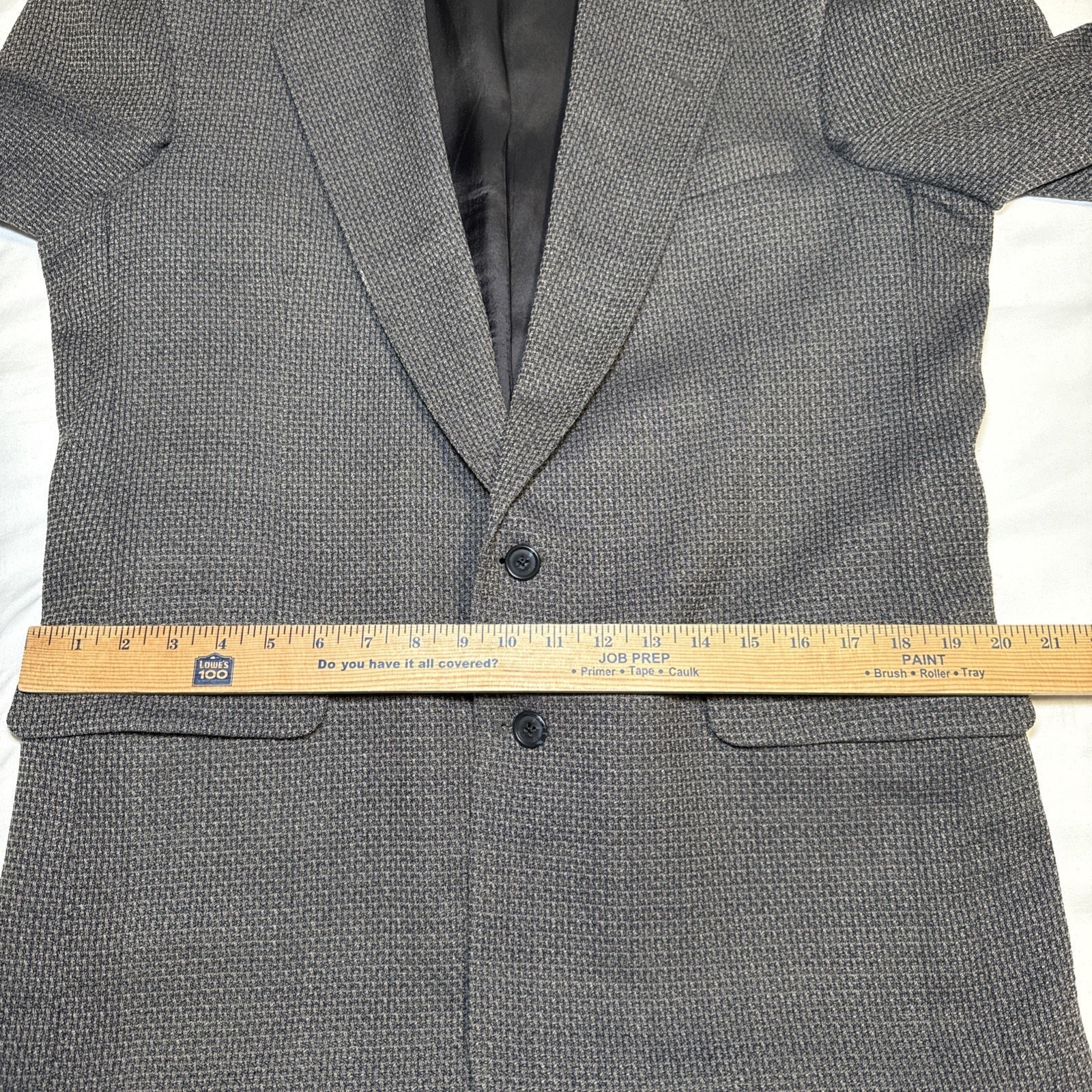 Lineage Soft Sport Coat Mens 42 Brown Black Blazer Jacket Pure Wool VTG USA
