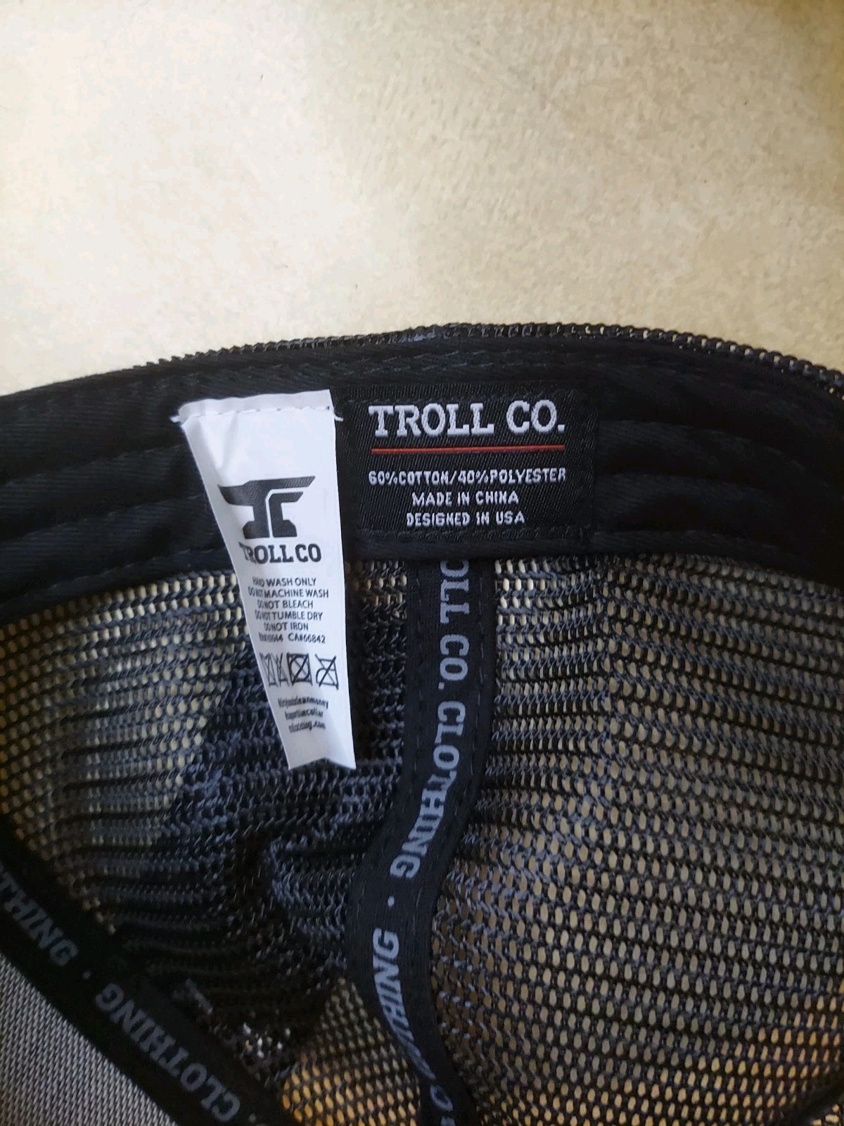 Support Blue Collar Troll Co Mesh Snapback Trucker Ball Cap Patch NWT