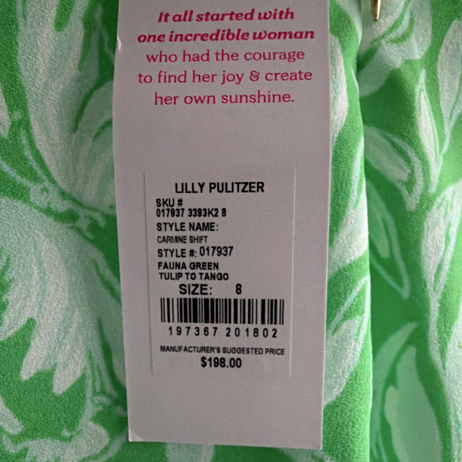 Lilly Pulitzer Shift Mini Dress Floral Green/White Square Neck Bow Straps 8