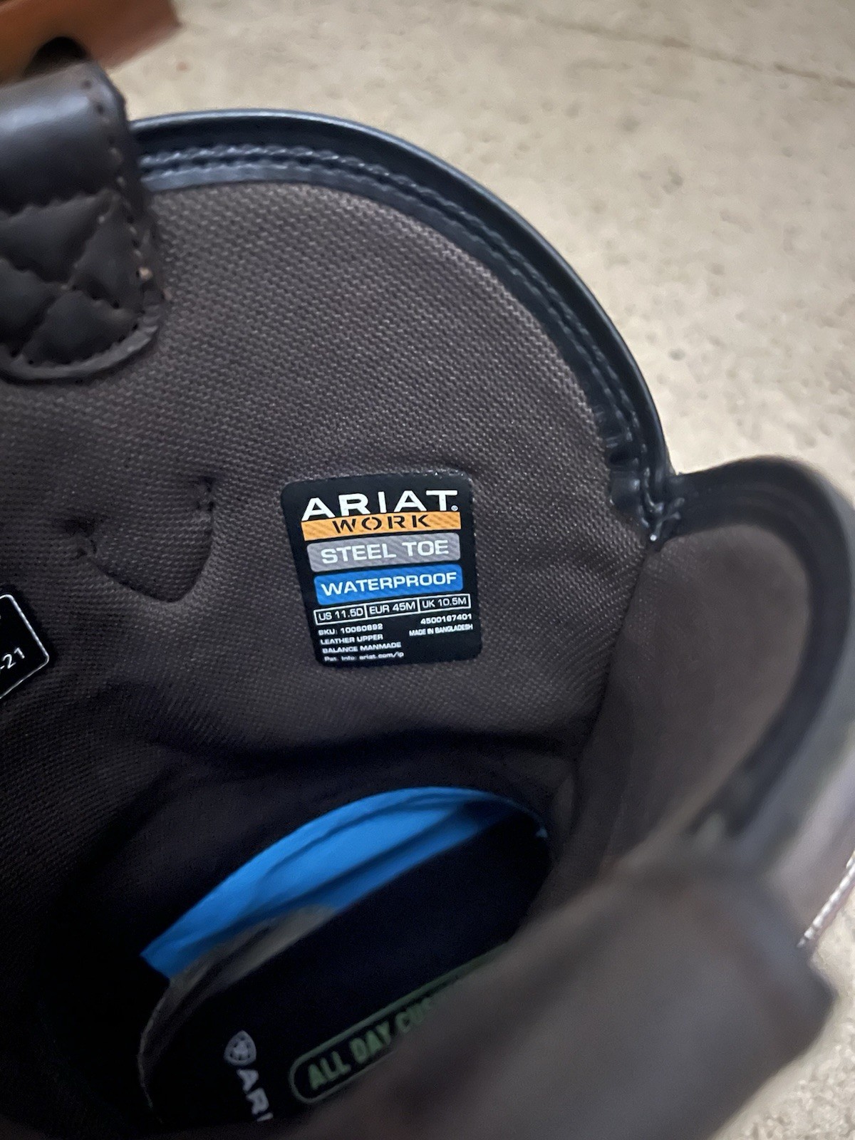 Ariat Waterproof Steel Toe Pull-On Western Work Boots Brown Men’s 11.5 D