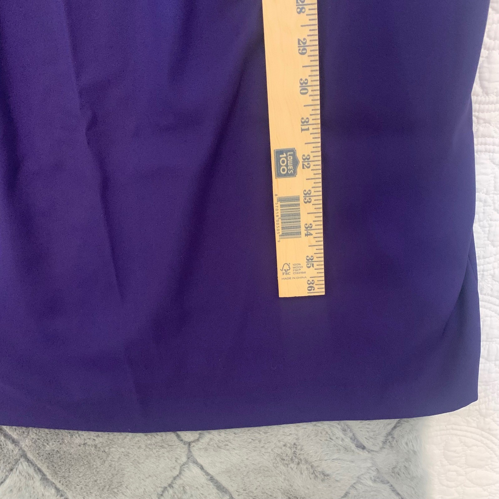Dressbarn Womens Purple Ruffled V-Neck Sleeveless Sheath Dress Size 14 Lined