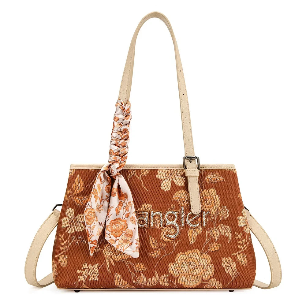 Wrangler Floral Printed Braided Scarf Crossbody Bag