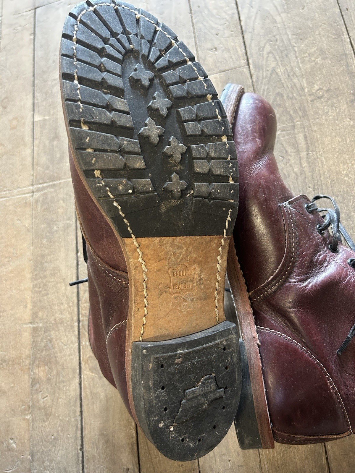 Red Wing Heritage Beckman Black Cherry Leather Boots Size 9.5 9011 Made In USA