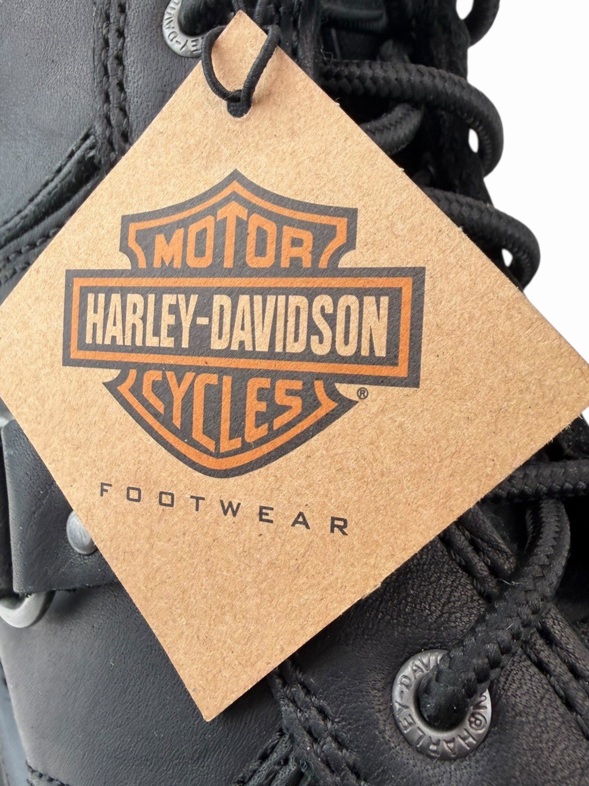 Harley Davidson Maddy 6-Inch Lace Up Black Boots Zipper D84189 Womens 11 M Black