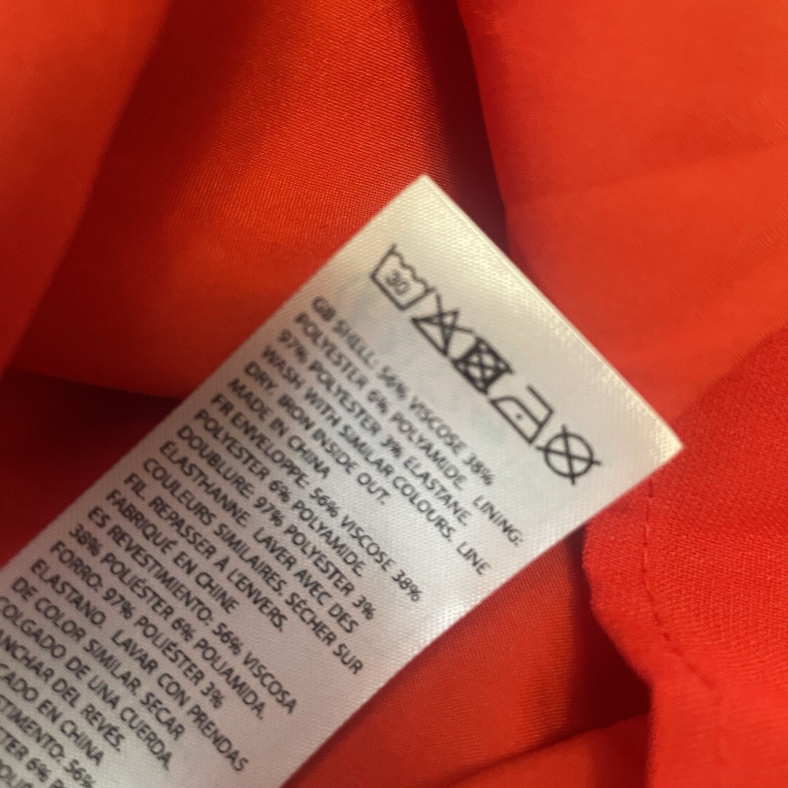 NA-KD Red Fairy Cut Mini Dress Size Small/Size 36