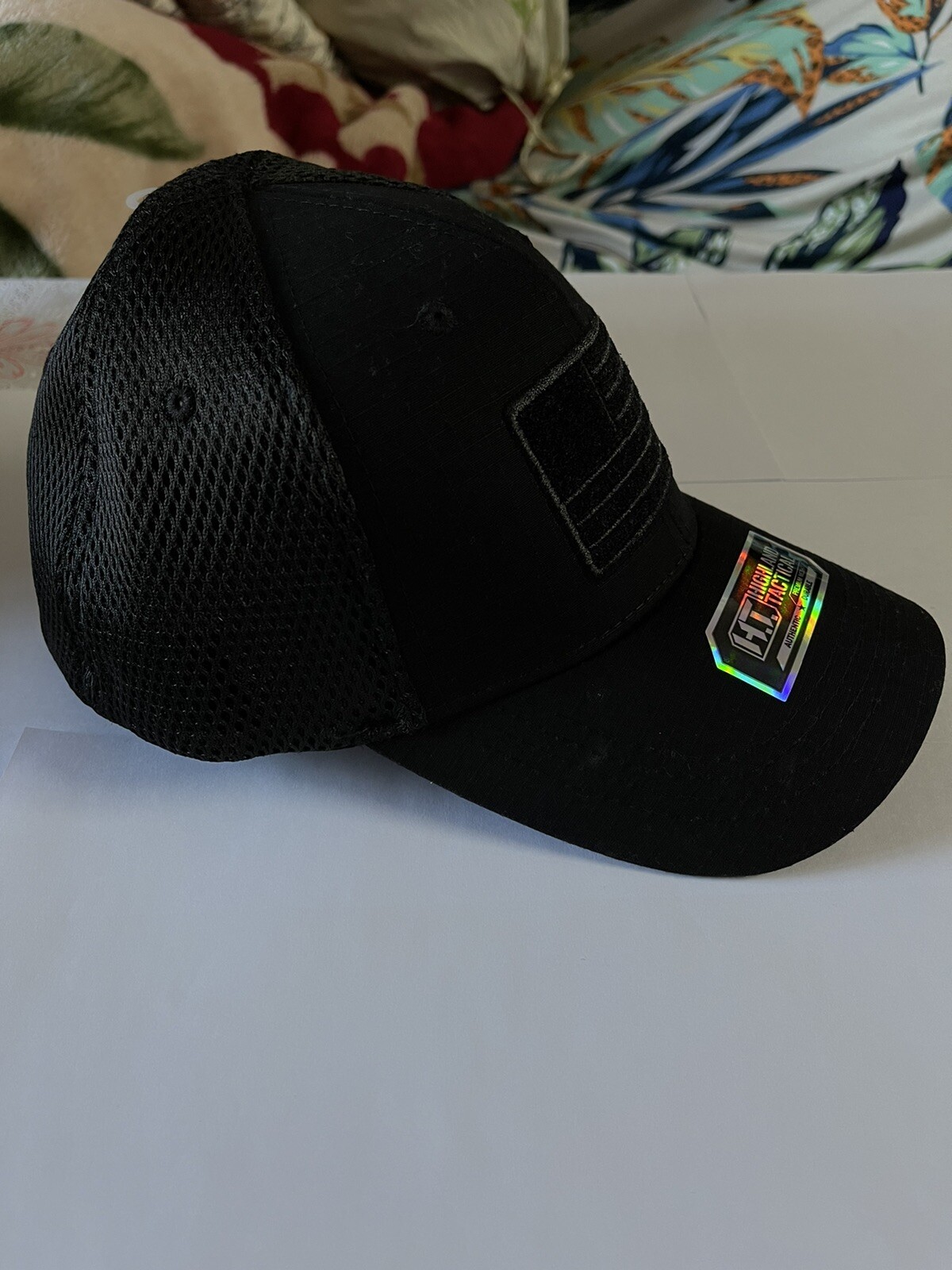 Highland Tactical American Flag Tactical Soft Mesh Flex Fit Hat Black – OSFM