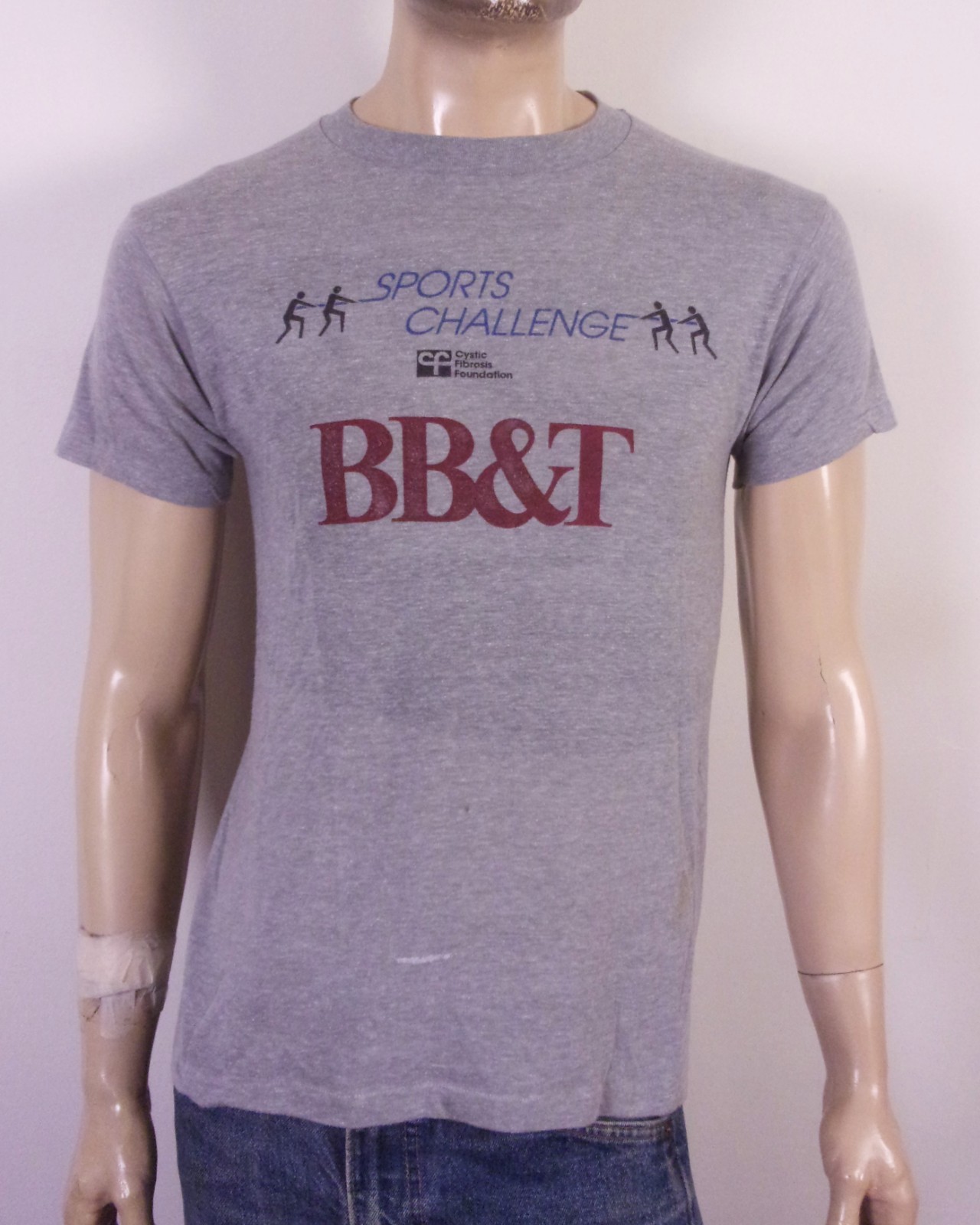 vintage 80s Cystic Fibrosis Foundation BB&T T-Shirt USA single stitch soft L